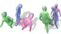 Markerless Motion Capture of Multiple Characters Using Multi-view Image Segmentation